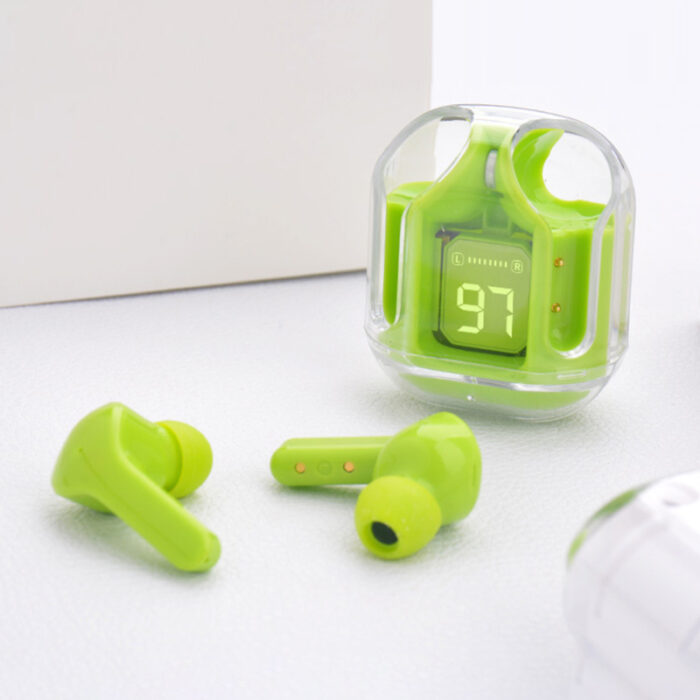 Bluetooth Compatible 5.3 LED Power Digital Display Stereo Sound Transparent Wireless Earbuds - Image 8