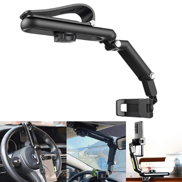 Universal Sun Visor Support 360° Car Cell Phone Holder - Image 6