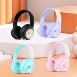 AKZ-08 Adorable Cartoon Design Bluetooth 5.3 Wireless Headphones with Hi-Res Audio, Long Battery Life, and Built-in Mic