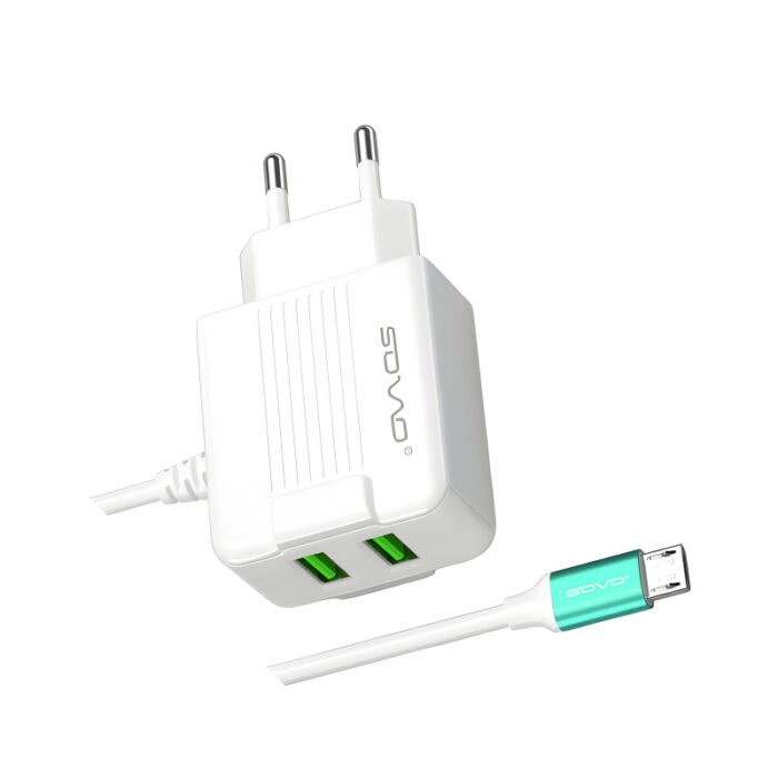 SOVO 2.4-Amp High Quality Micro Charger With Dual USB Output - Image 3