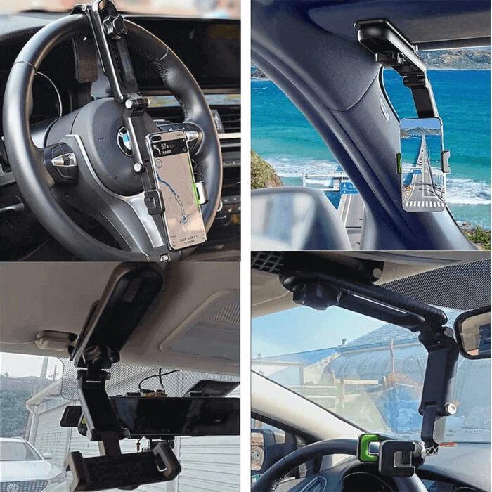 Universal Sun Visor Support 360° Car Cell Phone Holder - Image 8