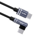 BLUK’S BX-463 High-Speed 100W Type-C to Type-C Elbow Design Fast Charging Braided Cable - Image 4