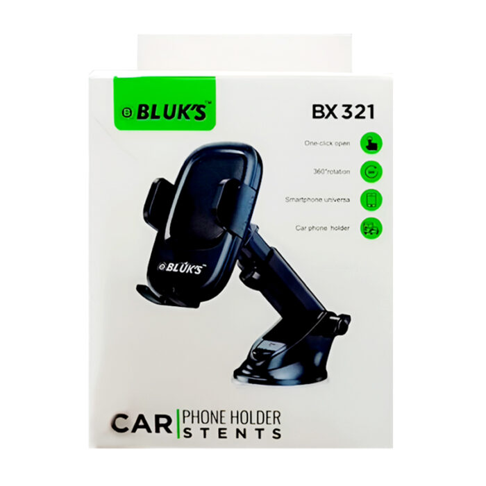 BLUK’S BX-321 – 360° Rotation, One-Click Release, Anti-Shake Design Universal Car Phone Holder - Image 3