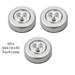 3Pcs LED Wireless Night Light Stick Click Touch Lamp Car Cabinet Closet Lamp - Image 3