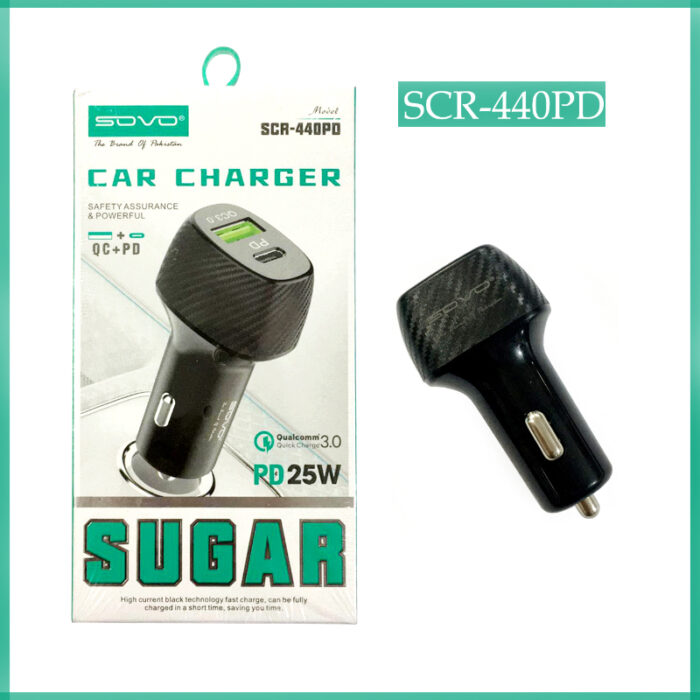 SOVO SCR-440PD SUGAR 25W PD Quick Charge Car Charger - Image 4