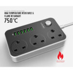 2500W 3.4A Power Socket With 3 Anti-Static AC Sockets And 6 Intelligent USB Charging Ports - Image 8