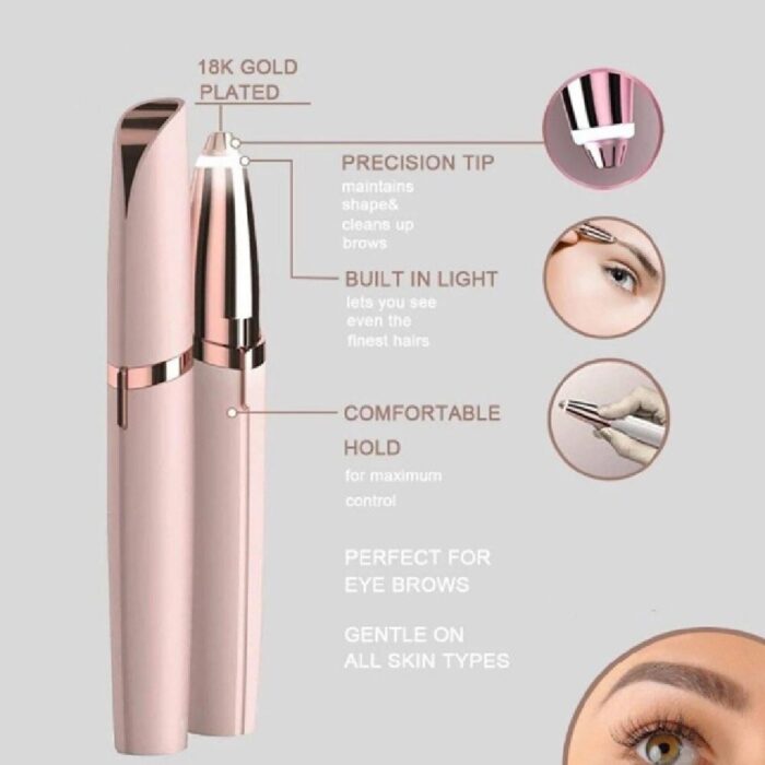 Electric Eyebrow Trimmer Makeup Mini Eye Brow Shaver Razor Portable Epilator Facial Hair Remover For Women - Image 4