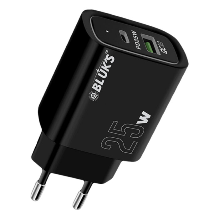 BLUKS BX-621 25W Super Fast Charger with 60W PD Cable Type C and Qualcomm Quick Charge 3.0 - Image 1