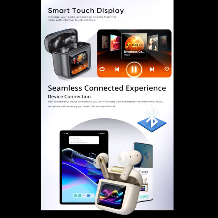 Audionic Trance Airbud 810 – Smart Touch Display Earbuds with High-Quality Sound, ANC, Quad Mic & 20H Playtime - Image 9