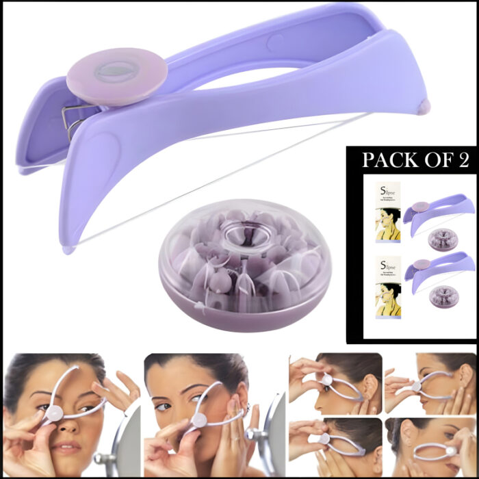 Pack Of 2 Facial Care Beauty Neck & Body Hair Removal Machine With Threader Tool - Image 9