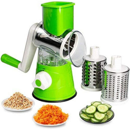3 in 1 Vegetable Cutter Machine for Potato Onion Carrot - Drum Cutter (Random Color)