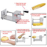 High-Quality Stainless Steel Manual Operation Potato Spiral Cutter Machine - Image 10
