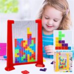 Color Pattern Block Mind Game Challenge | Kids Educational Toy Building Blocks | Kids Educational Toy Building Blocks | Tetris Learning Toy for Children, Tetris Game Children (Random colors) - Image 9