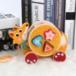 Cartoon Animal Building Block Trailer Early Educational Toy