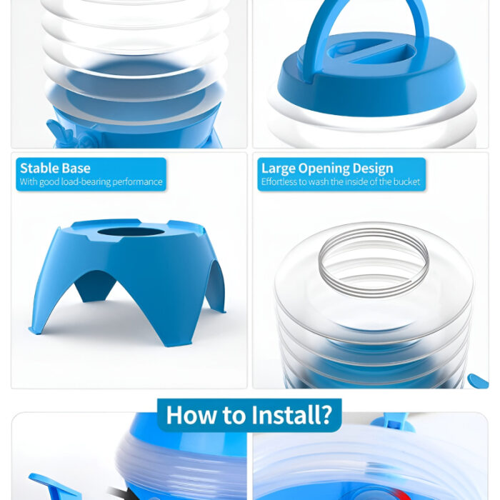 3.5-Liter Mini Portable Manual Foldable Multi-Purpose Beverage Dispenser - Image 12