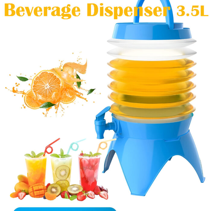 3.5-Liter Mini Portable Manual Foldable Multi-Purpose Beverage Dispenser - Image 1