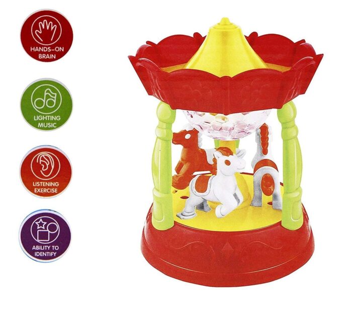 Battery-Operated Carousel Toy With 3D Lights And Musical Features - Image 6