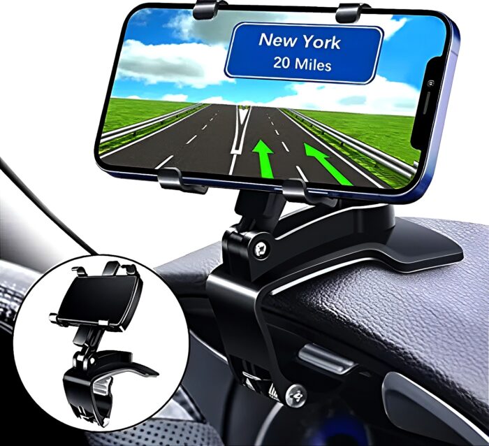 CAR Smart Phone Holder - 360 Free Spin | 360° Mobile Holder Foldable | 360° Rotateable Strong Grip Mobile Holder for Cars - Image 1
