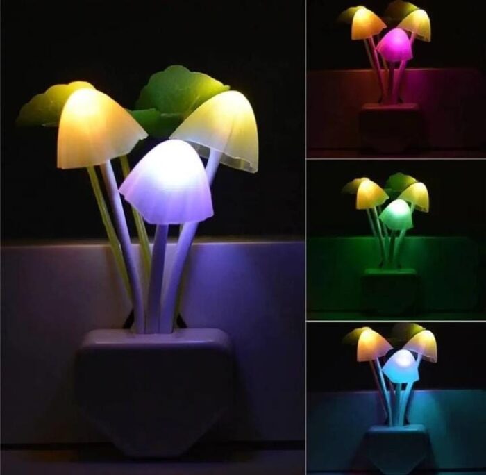 (NW000146) Mushroom Night Light Dusk To Dawn Sensor LED Night Lights Flower Lamp Bedroom Babyroom Lamps For Kids Gifts - Image 1