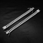 Sophisticated Men’s Luxury Highly Polished Silver-Plated Bold Cuban Link Chain Bracelet - Image 2