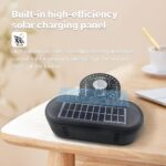 Solar fan Bluetooth speaker | Wireless outdoor portable With  blowing flashlight | Listening to music Support TF card U disk FM radio TWS interconnection - Image 6