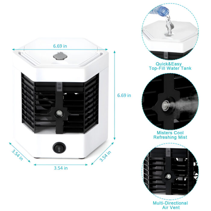 Ultra-Pro Arctic Cool Mini Portable Lightweight USB Air Cooler With 2x Cooling Power - Image 7