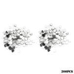 200 Pieces Mini 3D Heart-Shaped Acrylic Mirror Wall Stickers For Decorative Home Enhancement - Image 3