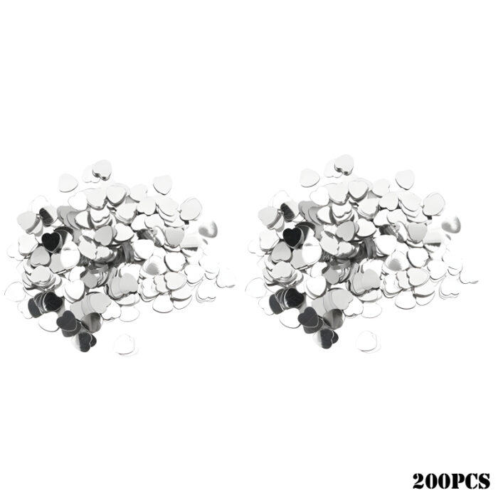 200 Pieces Mini 3D Heart-Shaped Acrylic Mirror Wall Stickers For Decorative Home Enhancement - Image 3