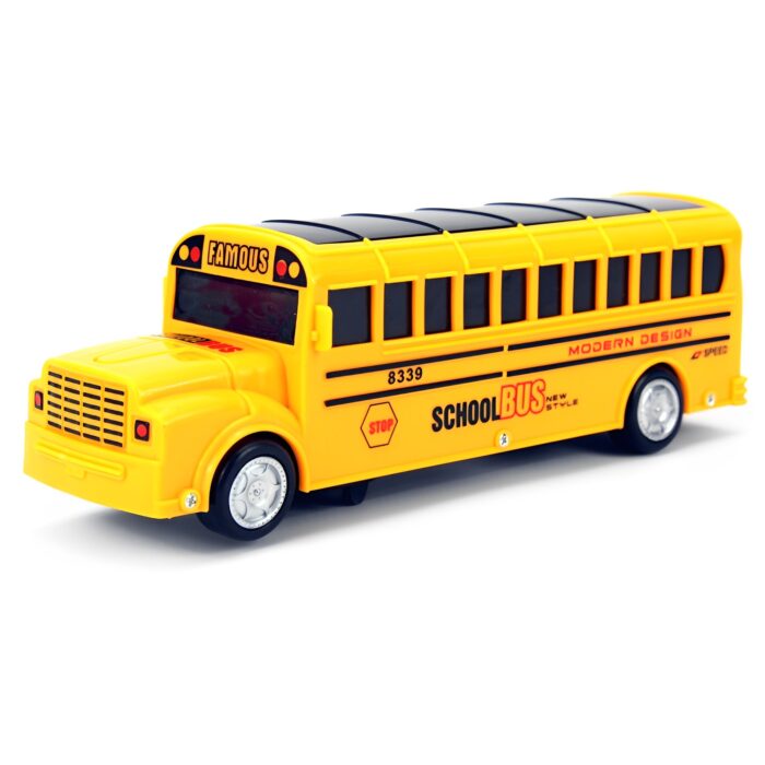 Bump & Go Battery Operated School Bus Toy With Light And Music - Image 3