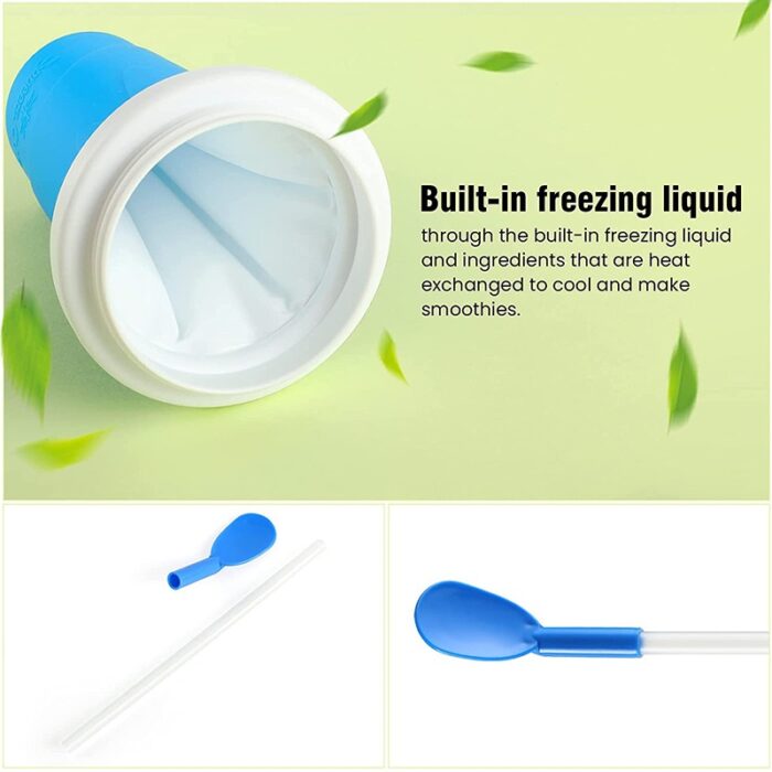 Slushy Cup | Slush Maker | Instant Ice Maker Cup for Hot Summers | Smoothies Cup Eco-friendly Double Layer | Instant Freeze Cup for Beverages and Cold Drinks 500ml (Random color) - Image 6