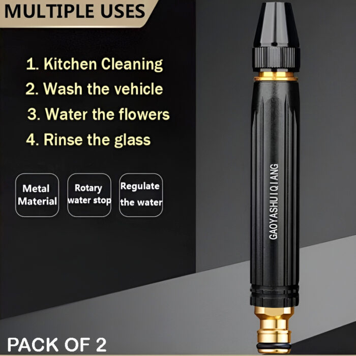 Pack of 2 Multi-Functional High-Pressure Metal Water Spray Nozzles - Image 8