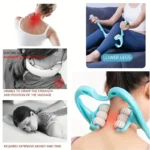 Manual Neck Massager For Cervical pain, deep Tissue | Handheld Massager Tool for Legs Waist Neck and Shoulder (Random color) - Image 22