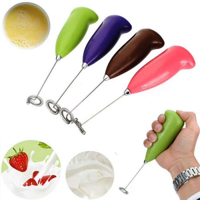 Stainless Steel Automatic Hand Held Electric Mixer Frother Mini Stirrer - Image 2