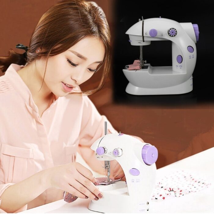0_Multifunction-Electric-Mini-Sewing-Machine-Household-Desktop-With-LED-Durable-Forward-Reverse-Sewing.jpg Electric Mini Sewing Machine Home Hand Machine Lock Stitch Adjustment With Light Handheld Portable Machine - Image 1