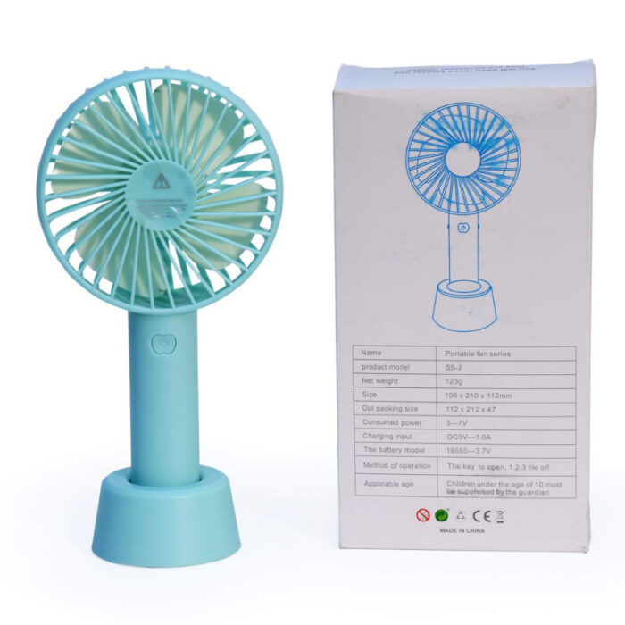 SS-2 Mini Portable Rechargeable Handheld Fan For Indoor And Outdoor Use - Image 1