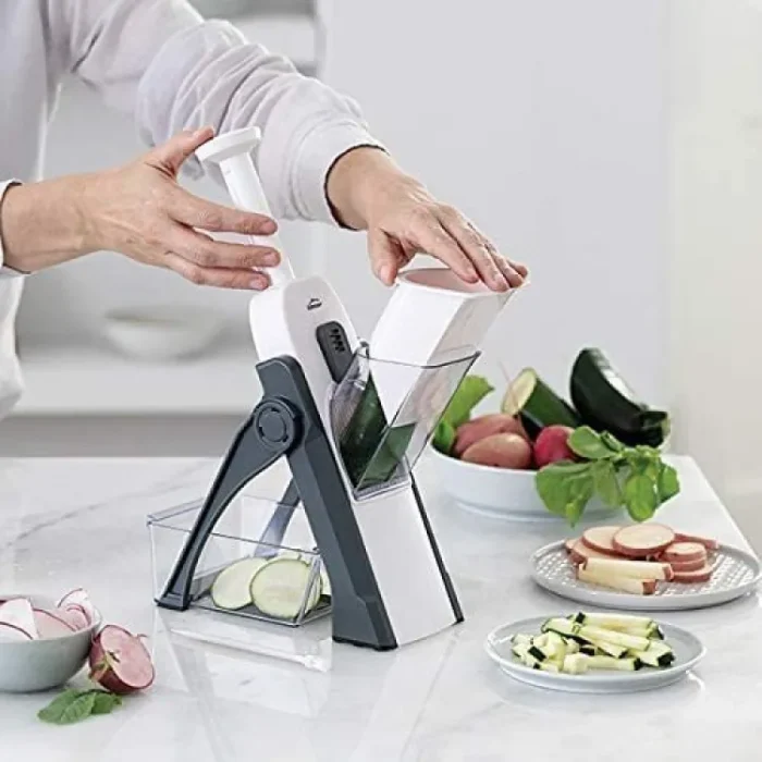 5 in 1 Mandoline Vegetable Slicer Food Chopper, Vegetable Cutter, Quick Fruit Dicer high quality (Random color) - Image 1