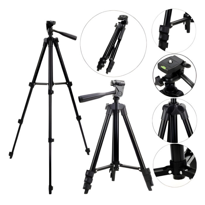 3301 Multi-Functional Professional Lightweight Portable Tripod Stand For Mobile Phones And Cameras - Image 2