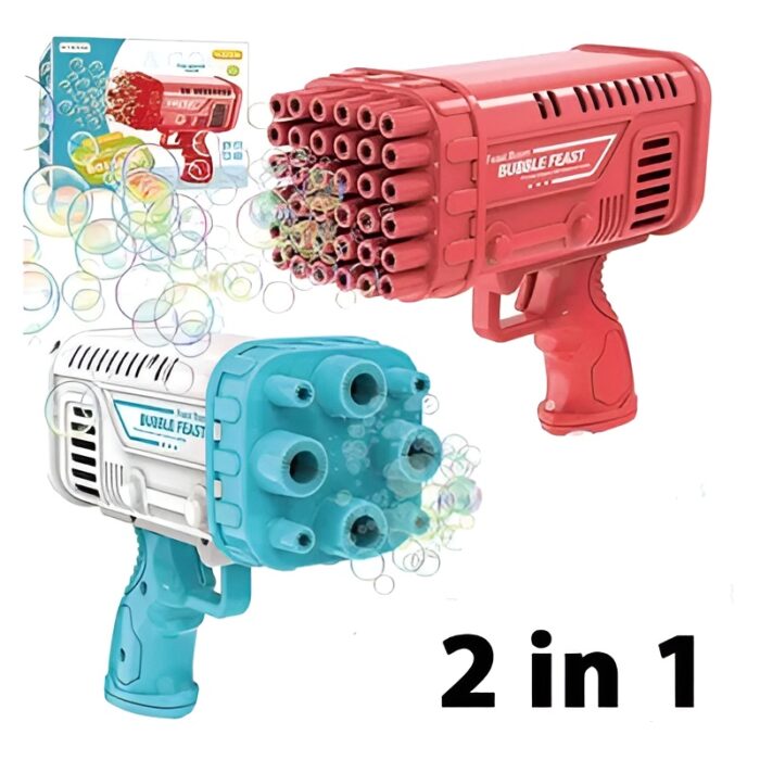 36 / 8 hole bazooka bubble Water gun | Bazooka Water Bubble Gun Toy for Kids, toddlers | Out door Fun Water Spray Gun (Random color) - Image 3