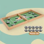 Wooden Sling Puck Game | Football Board Game | Wooden Hockey Soccer Table Game for kids & adults - Image 3