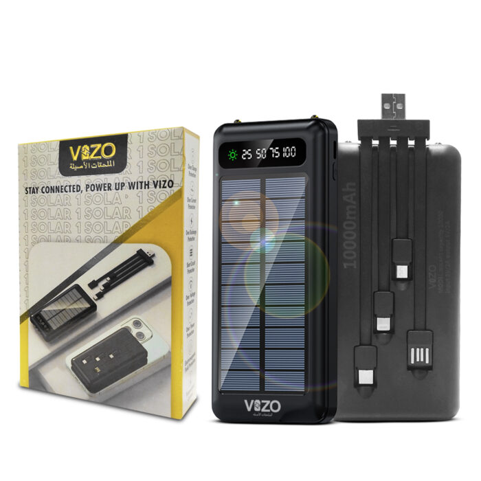 VIZO Solar-1 10000mAh Fast Powerbank - Image 1