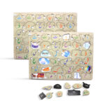 Early Learning Colorful 3 in 1 Haroof e Tahaji Wooden Puzzle Board for Kids