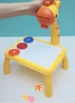 Table with light and with music inside | Mini Art Drawing Board Leds Projector Light Toy Children Kids Painting Table Small Desk(Random Color) - Image 10