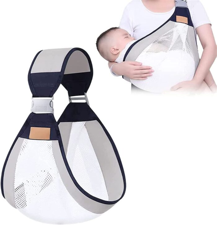 1PC Baby Carrier, Ergonomic Baby Strap one Shoulder Labor-Saving Polyester Baby Half Wrapped Sling (Random Color) - Image 1