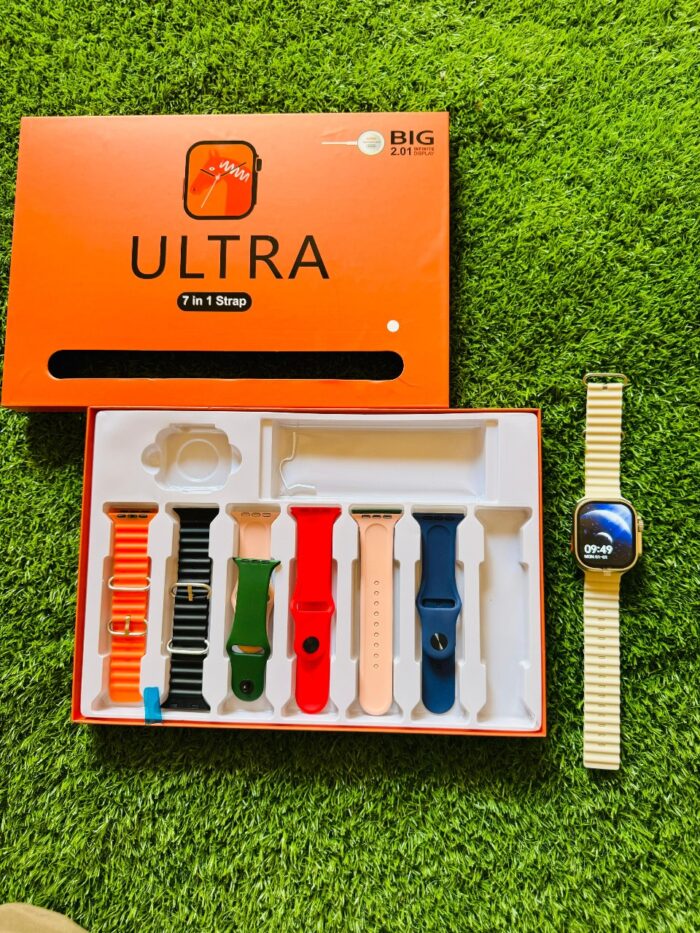 with Out Metal Strip Ultra Smart Watch Ultra 7 in 1 (Random color) - Image 2