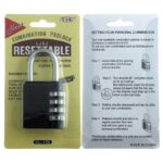 4 Dial Digit Combination Padlock Heavy Duty Weatherproof Code Resettable Changeable Lock Outdoor Use For Door Cabinet Safely 400g - Image 4