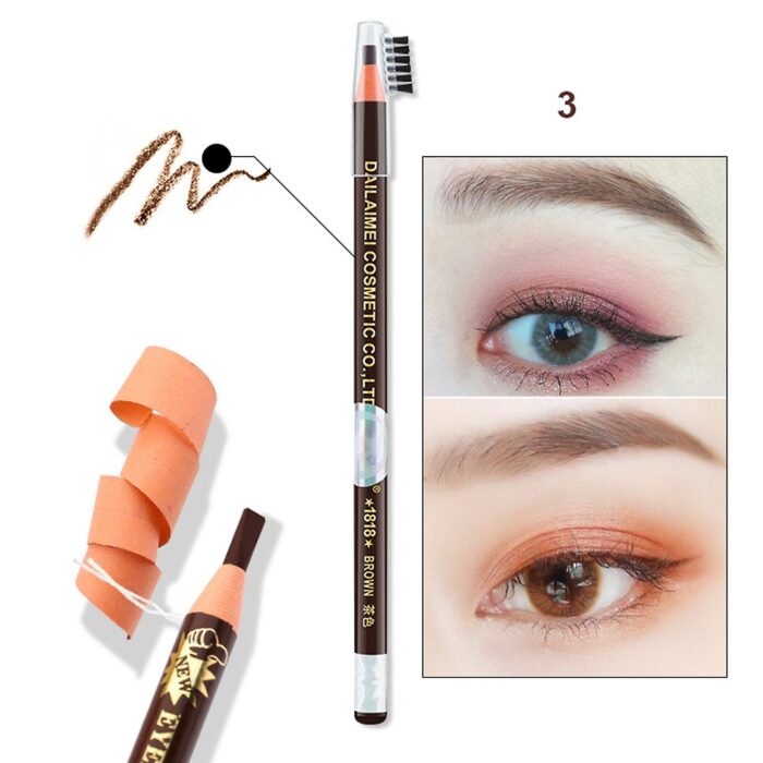 12 Pcs Waterproof Sweat-proof Eyebrow Pencil Non Smudge Long Lasting (Random Color) - Image 1
