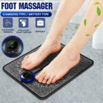 (NW00091) EMS Foot Massager Mat Electric USB Charging Smart Display Tens Acupuncture Feet Cushion Blood Circulation Pad Health Care Home