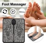 pack Of 2 Ems Butterfly Portable Neck Massager Rechargeable, And  Ms Foot Massager Pad Improve Blood Circulation - Image 9