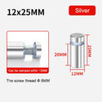 4 PCs 25x12MM Stainless Steel Standoff Screws Wall Sign Holder - Image 6