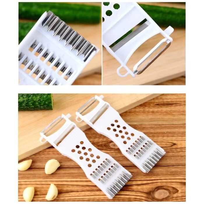 Multifunctional fruit Vegetables Peeler Grater Shredder Cutter - Pack of 3 (Random color) - Image 1